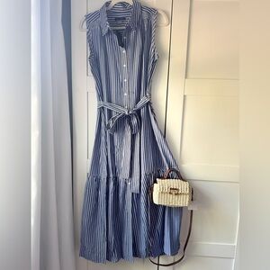 Tommy Hilfiger 🇺🇸Striped Blue and White Sleeveless Dress